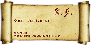 Keul Julianna névjegykártya